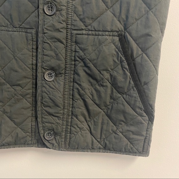 ASOS quilted olive green vest with flannel pocket size XXS - Picture 9 of 13